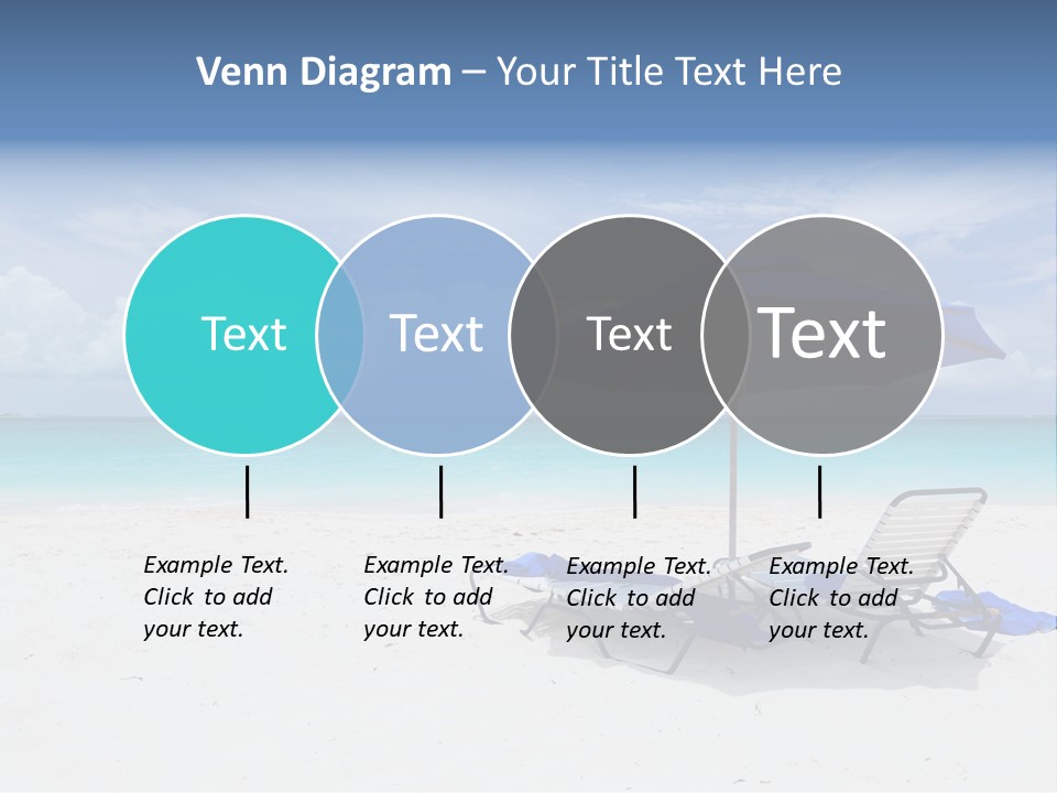 Horizon Turquoise Bed PowerPoint Template