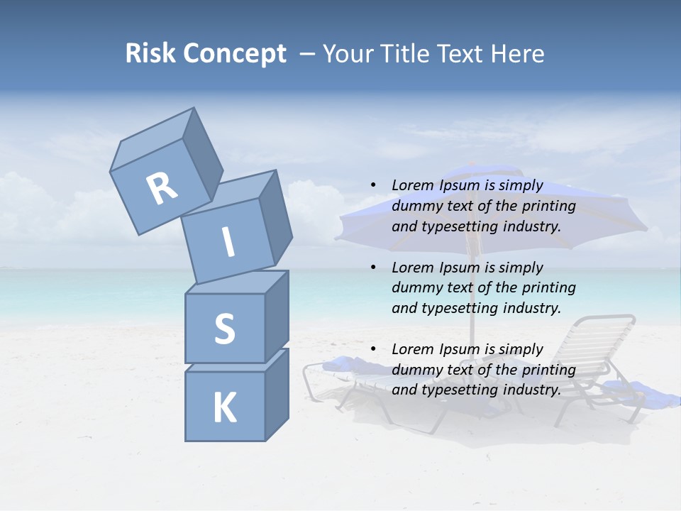 Horizon Turquoise Bed PowerPoint Template