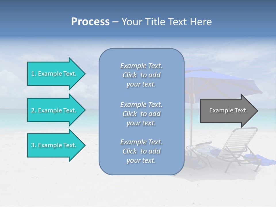 Horizon Turquoise Bed PowerPoint Template