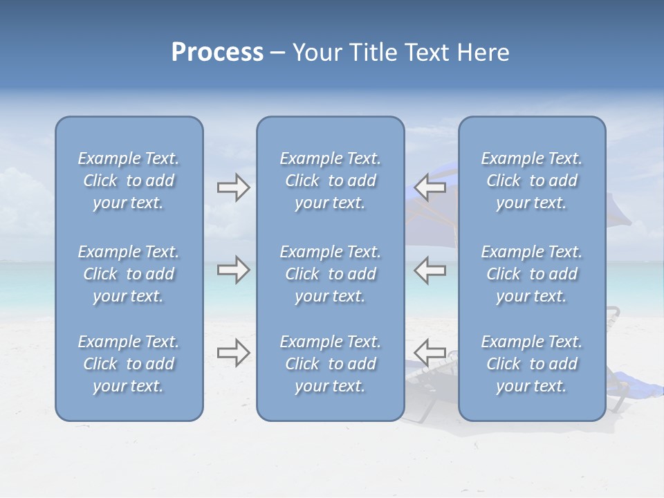 Horizon Turquoise Bed PowerPoint Template