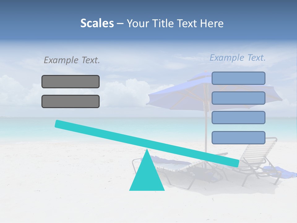 Horizon Turquoise Bed PowerPoint Template