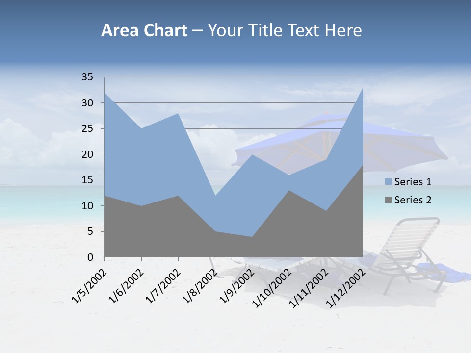 Horizon Turquoise Bed PowerPoint Template