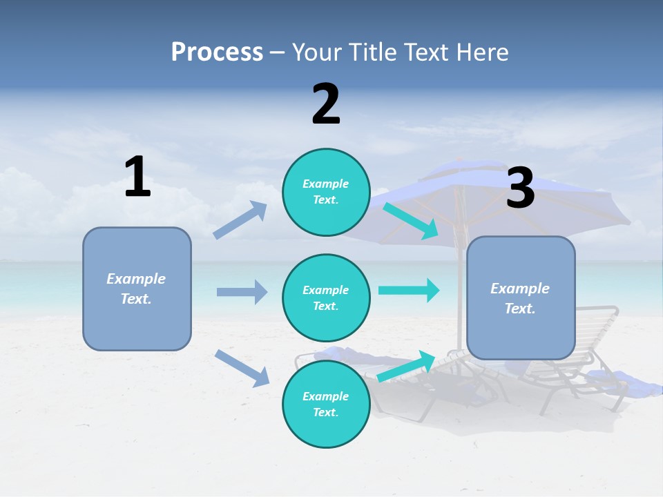 Horizon Turquoise Bed PowerPoint Template