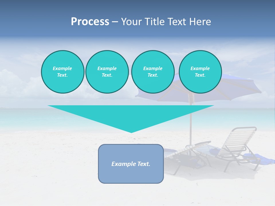 Horizon Turquoise Bed PowerPoint Template