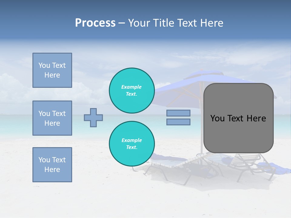 Horizon Turquoise Bed PowerPoint Template