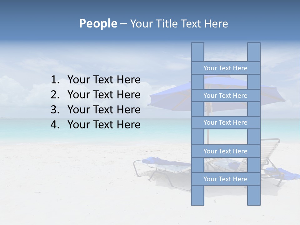 Horizon Turquoise Bed PowerPoint Template