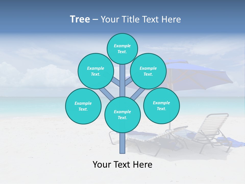 Horizon Turquoise Bed PowerPoint Template