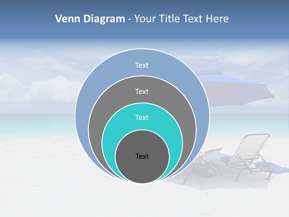 Horizon Turquoise Bed PowerPoint Template