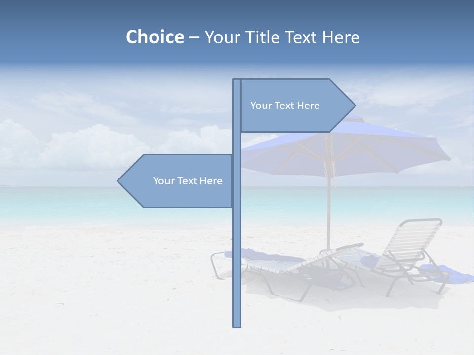 Horizon Turquoise Bed PowerPoint Template