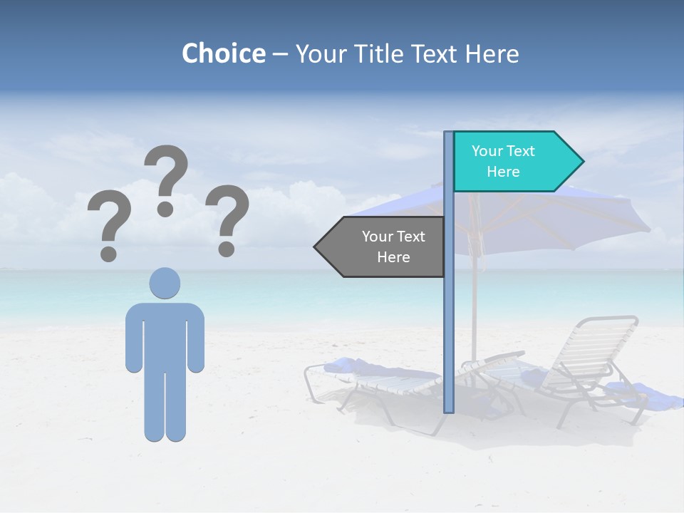 Horizon Turquoise Bed PowerPoint Template