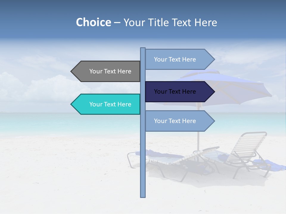 Horizon Turquoise Bed PowerPoint Template
