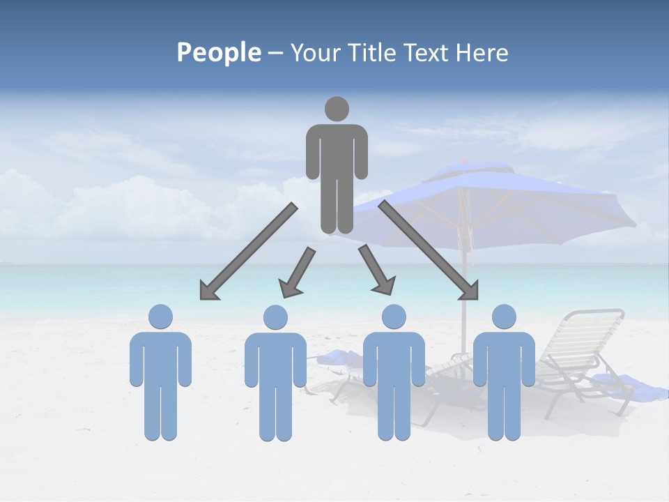 Horizon Turquoise Bed PowerPoint Template