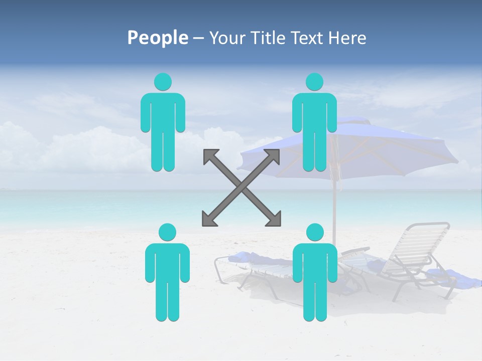 Horizon Turquoise Bed PowerPoint Template