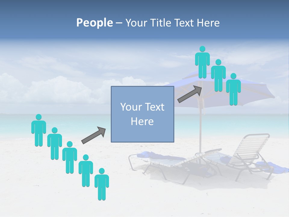 Horizon Turquoise Bed PowerPoint Template