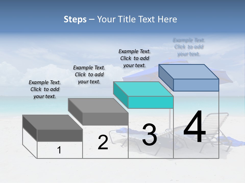 Horizon Turquoise Bed PowerPoint Template
