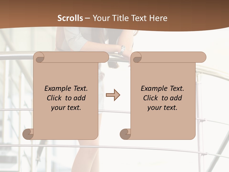 Woman Background Indoor PowerPoint Template