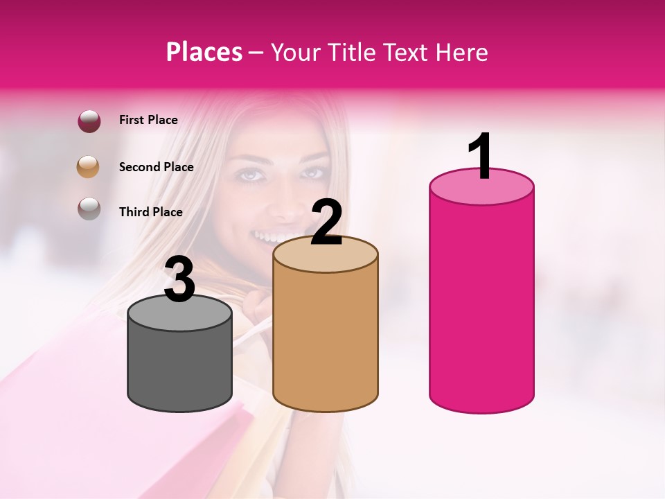 Smiling Woman Girl PowerPoint Template