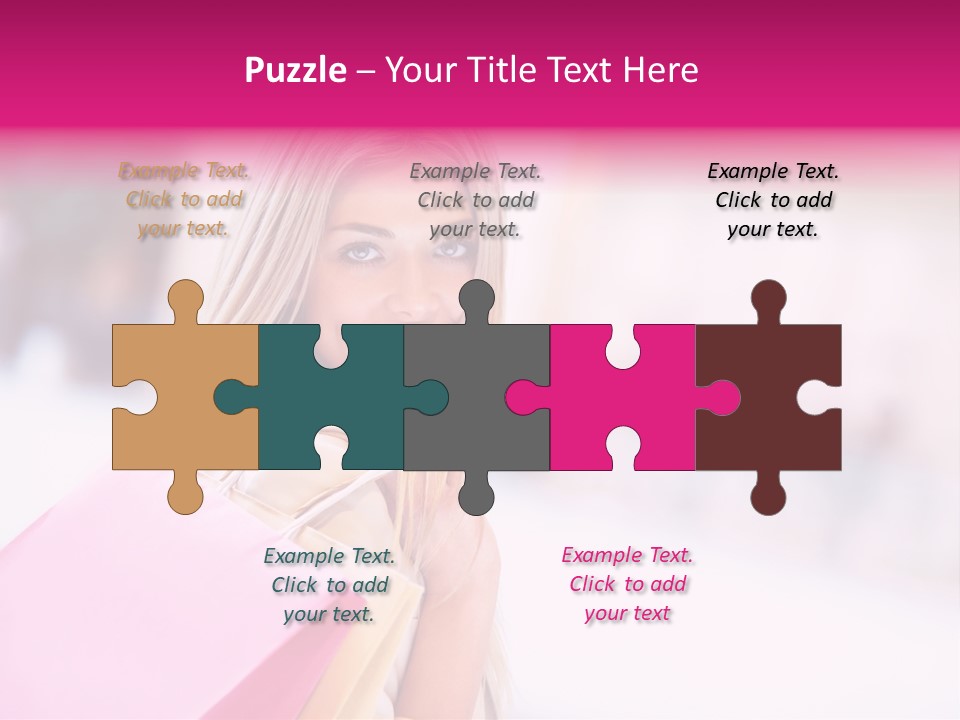 Smiling Woman Girl PowerPoint Template