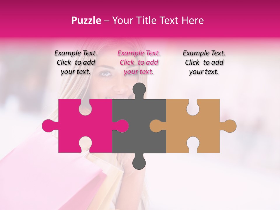 Smiling Woman Girl PowerPoint Template