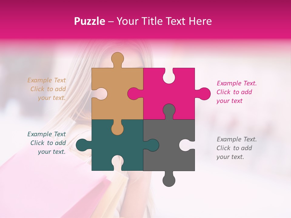 Smiling Woman Girl PowerPoint Template