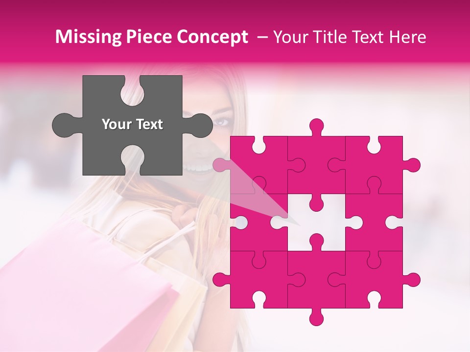 Smiling Woman Girl PowerPoint Template