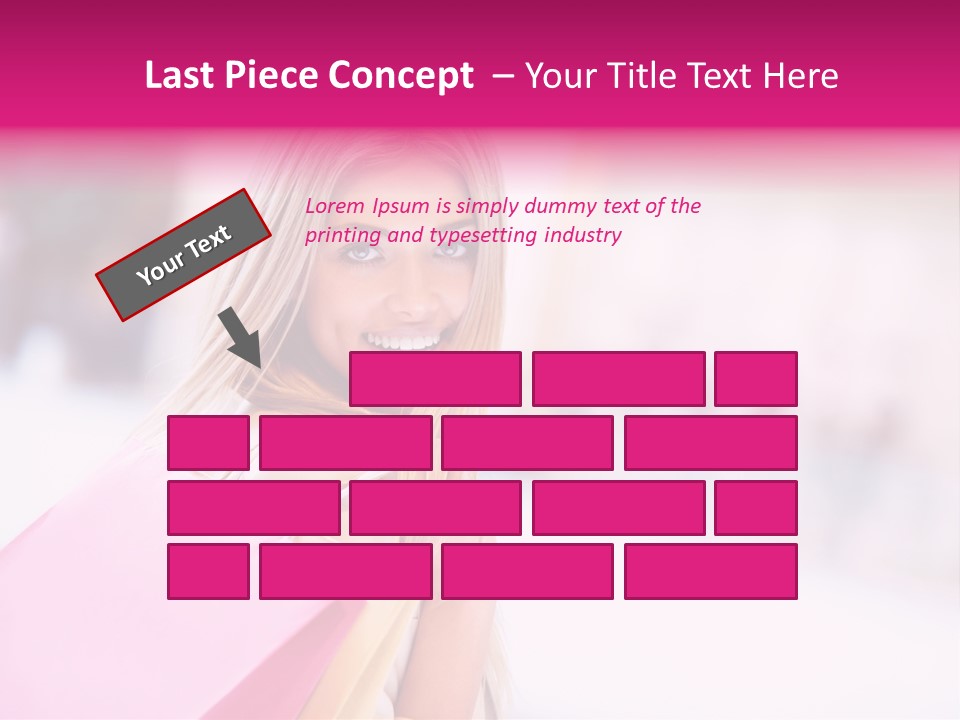 Smiling Woman Girl PowerPoint Template