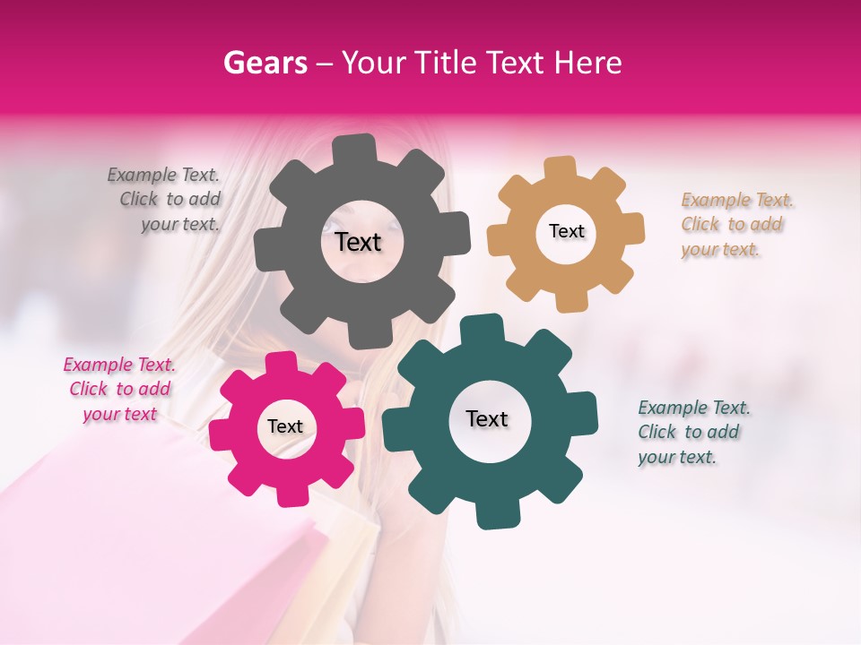 Smiling Woman Girl PowerPoint Template