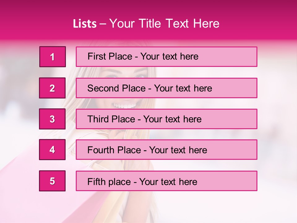 Smiling Woman Girl PowerPoint Template