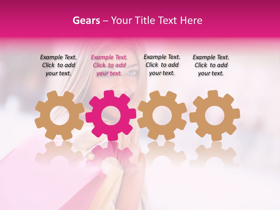 Smiling Woman Girl PowerPoint Template