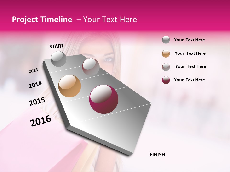 Smiling Woman Girl PowerPoint Template