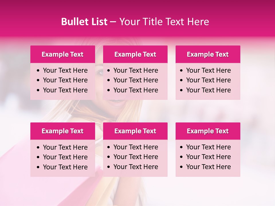 Smiling Woman Girl PowerPoint Template