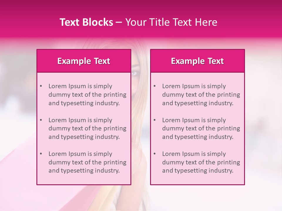 Smiling Woman Girl PowerPoint Template