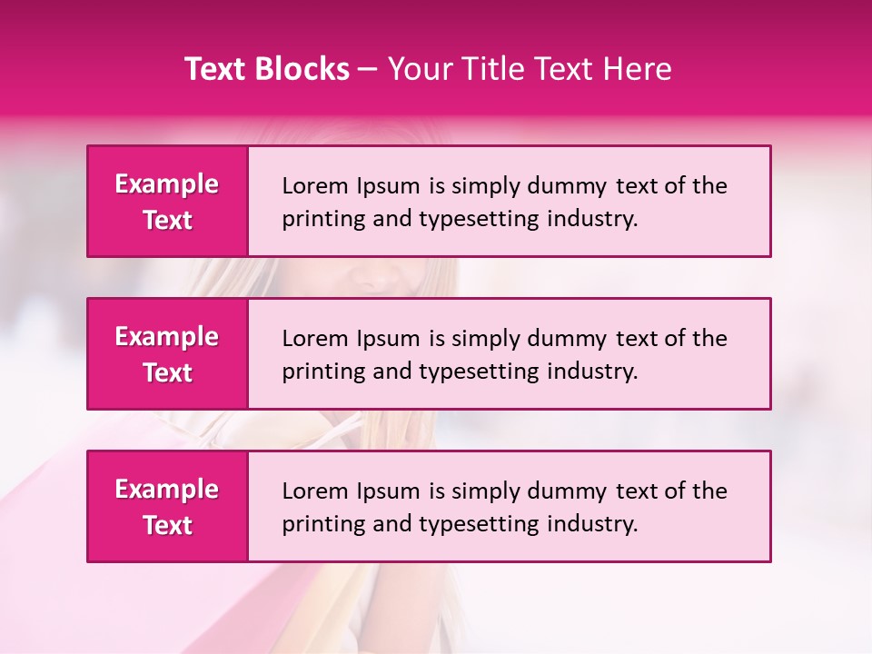 Smiling Woman Girl PowerPoint Template