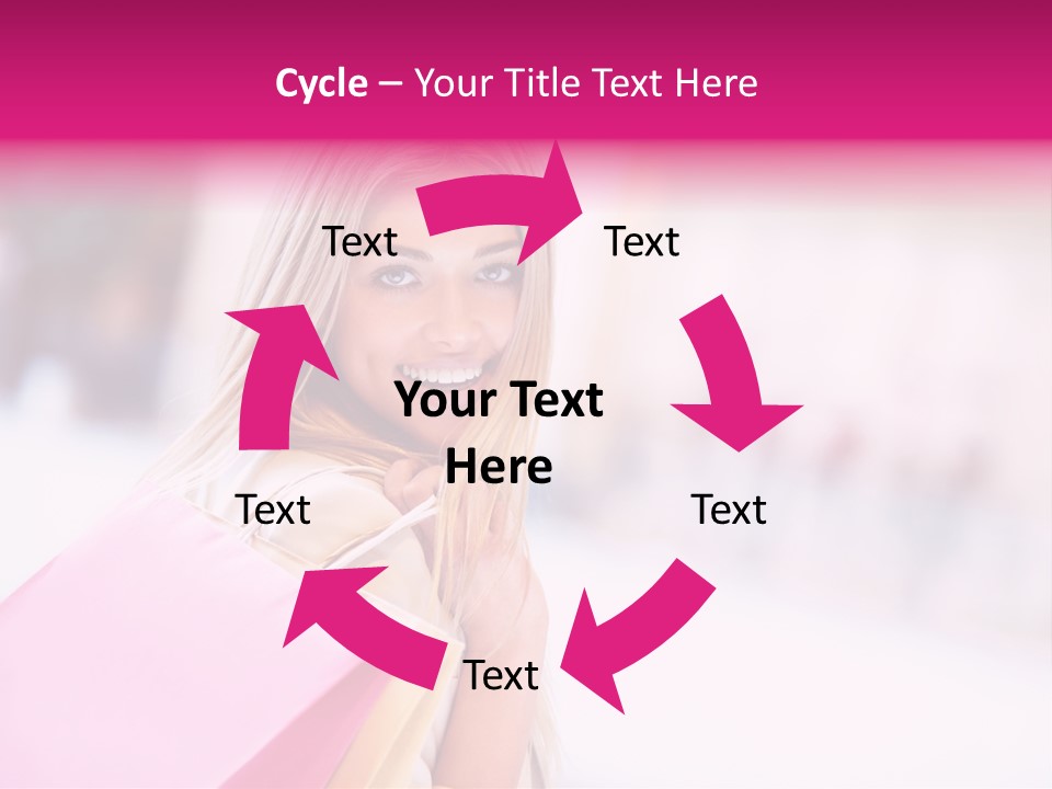 Smiling Woman Girl PowerPoint Template