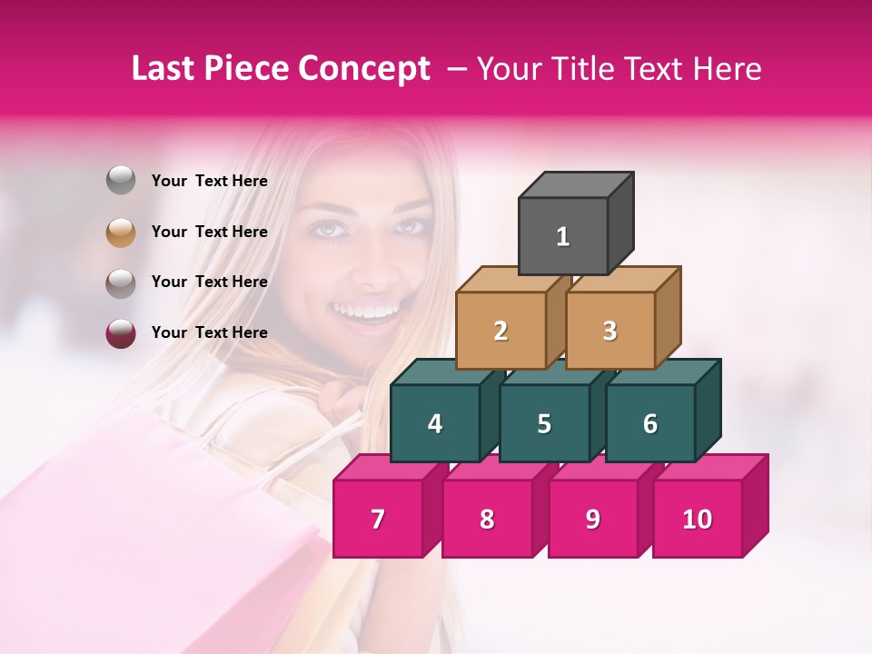 Smiling Woman Girl PowerPoint Template