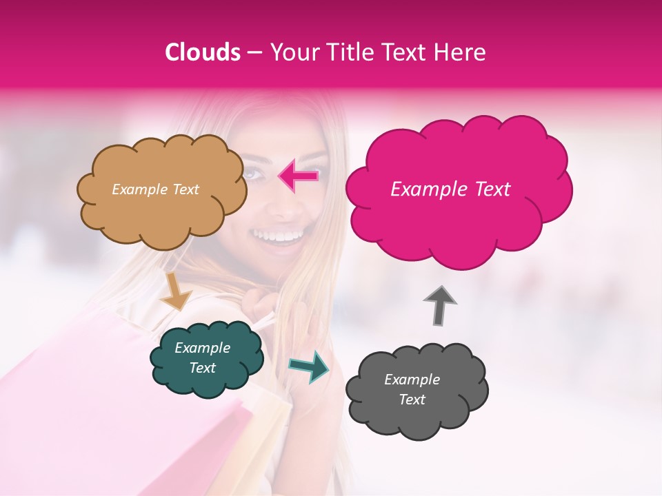 Smiling Woman Girl PowerPoint Template