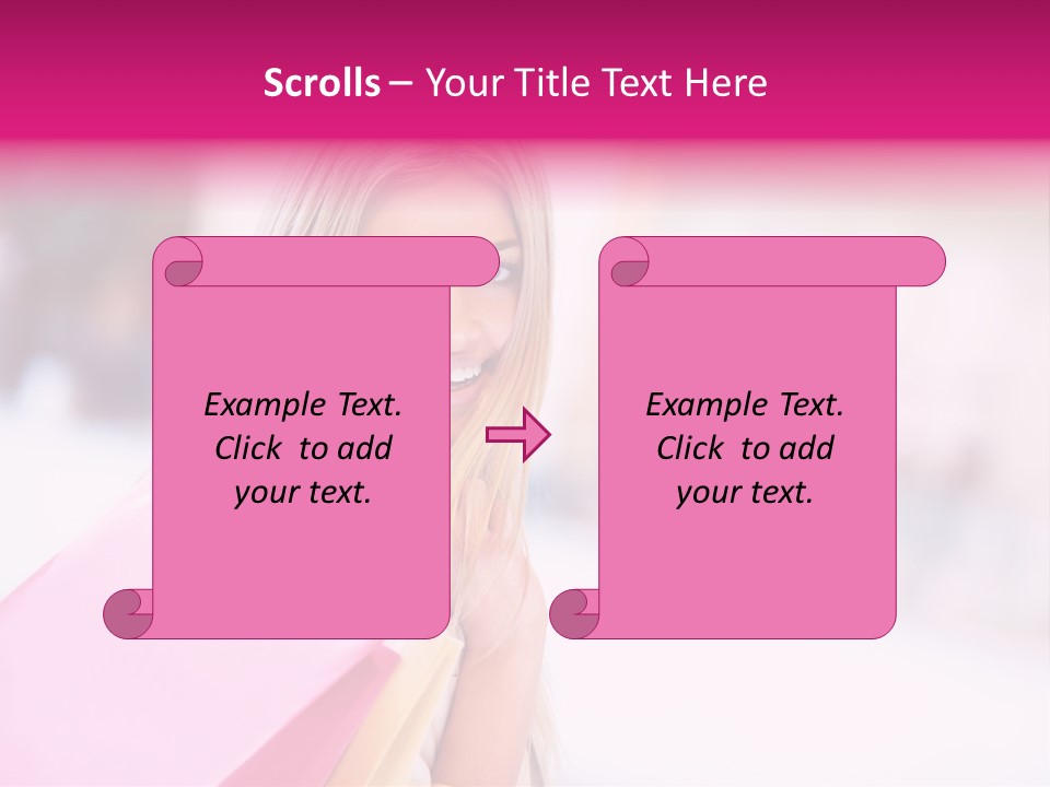 Smiling Woman Girl PowerPoint Template