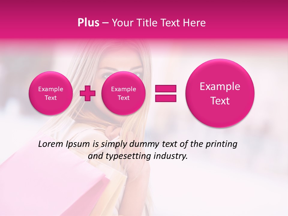 Smiling Woman Girl PowerPoint Template