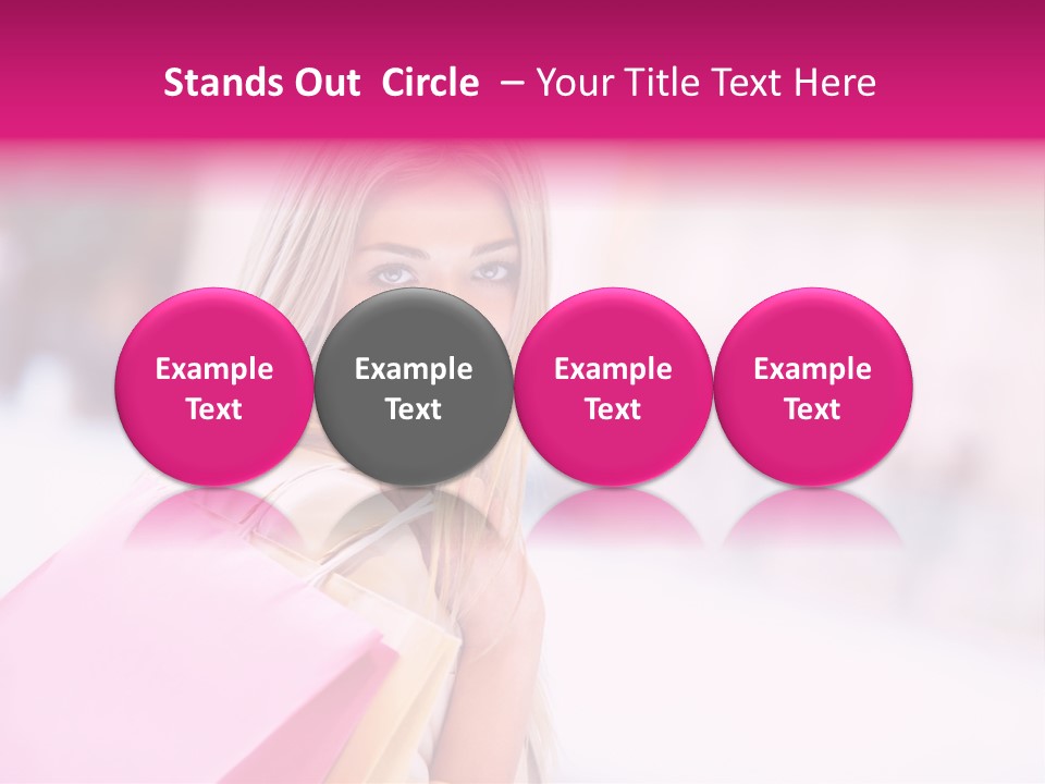 Smiling Woman Girl PowerPoint Template