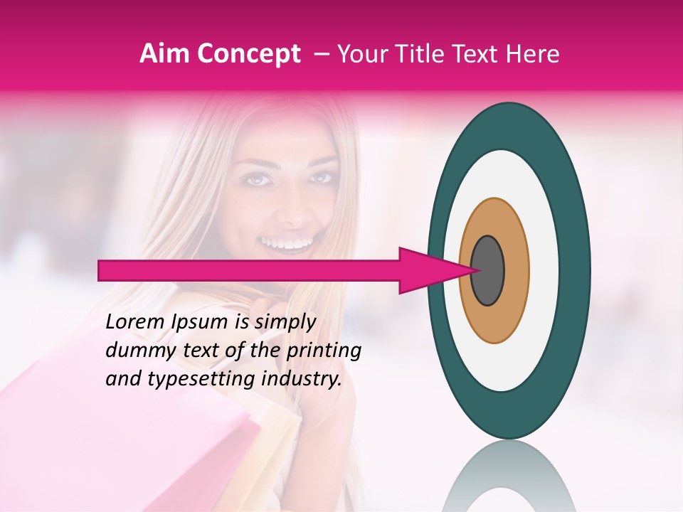 Smiling Woman Girl PowerPoint Template