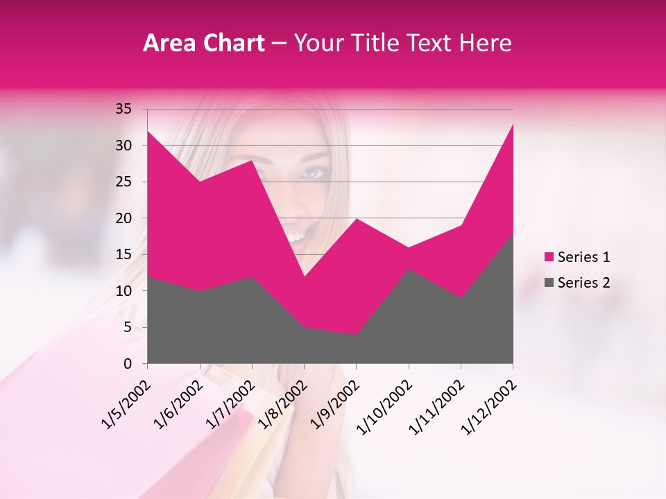 Smiling Woman Girl PowerPoint Template