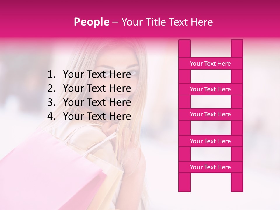 Smiling Woman Girl PowerPoint Template