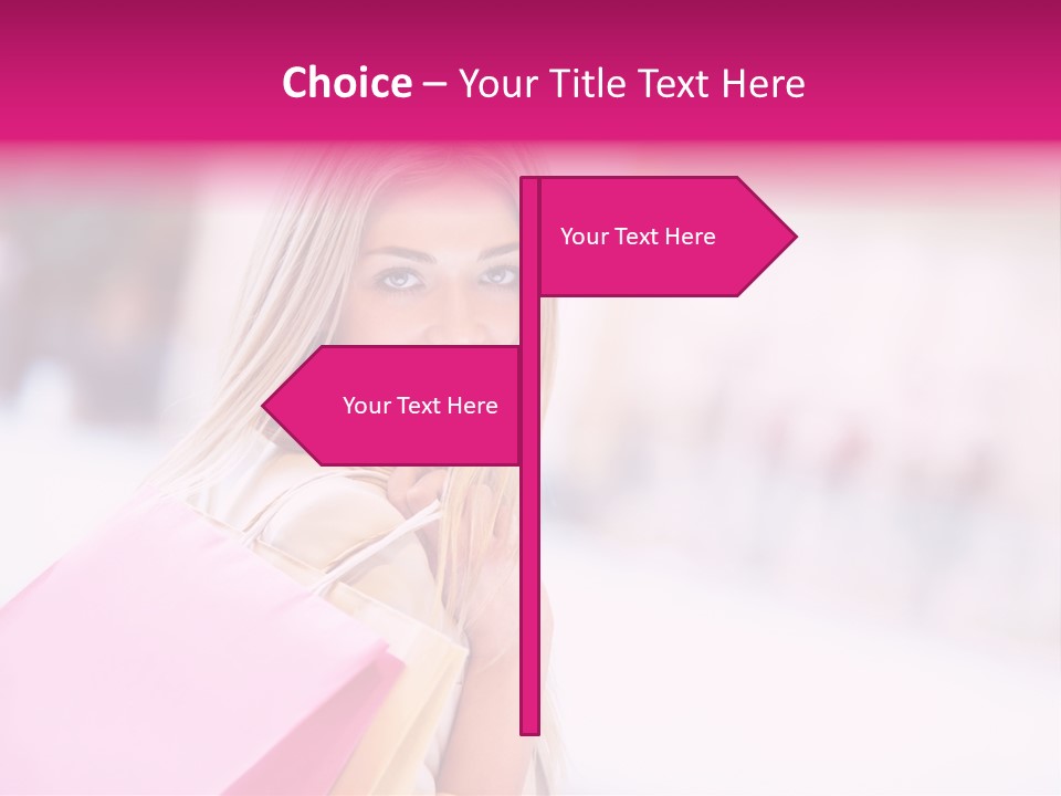 Smiling Woman Girl PowerPoint Template