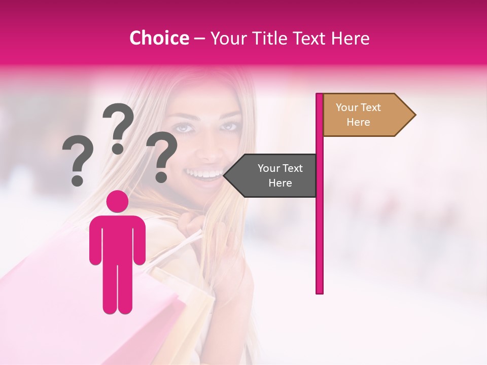Smiling Woman Girl PowerPoint Template