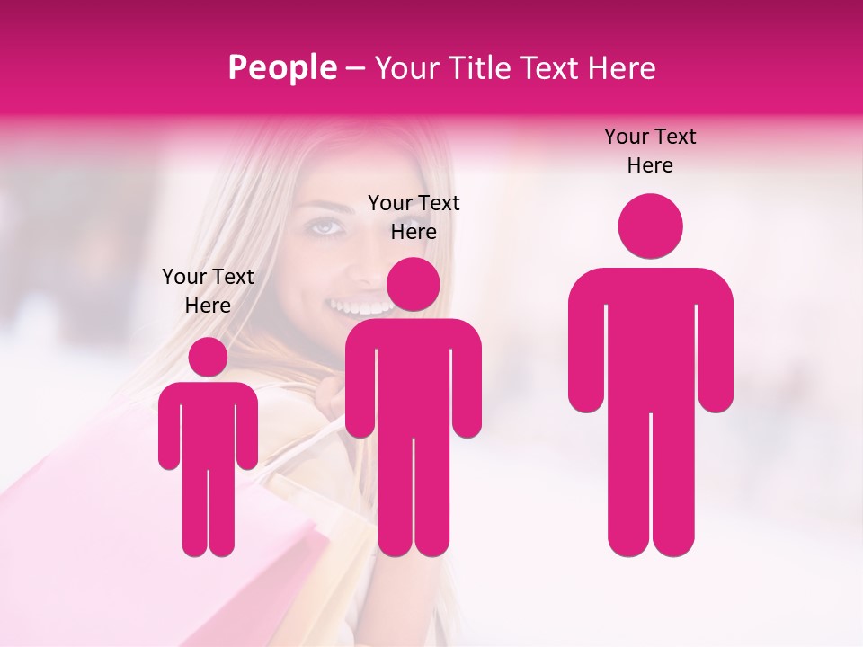 Smiling Woman Girl PowerPoint Template