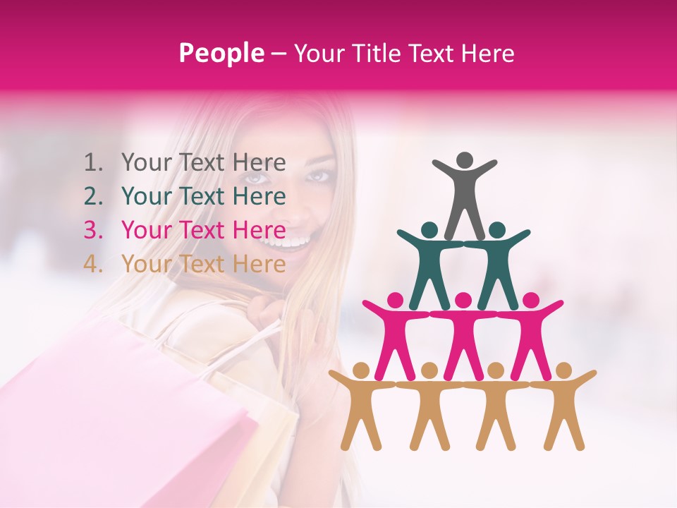 Smiling Woman Girl PowerPoint Template
