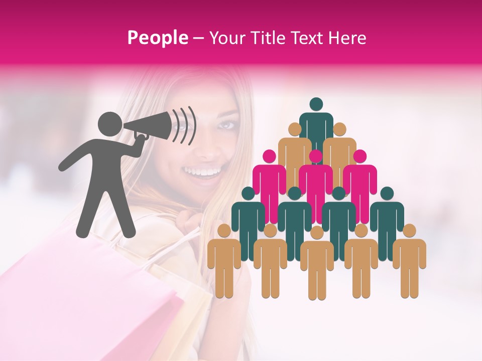 Smiling Woman Girl PowerPoint Template