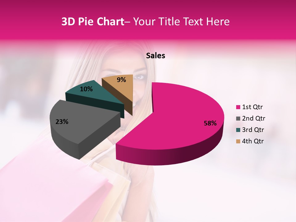 Smiling Woman Girl PowerPoint Template