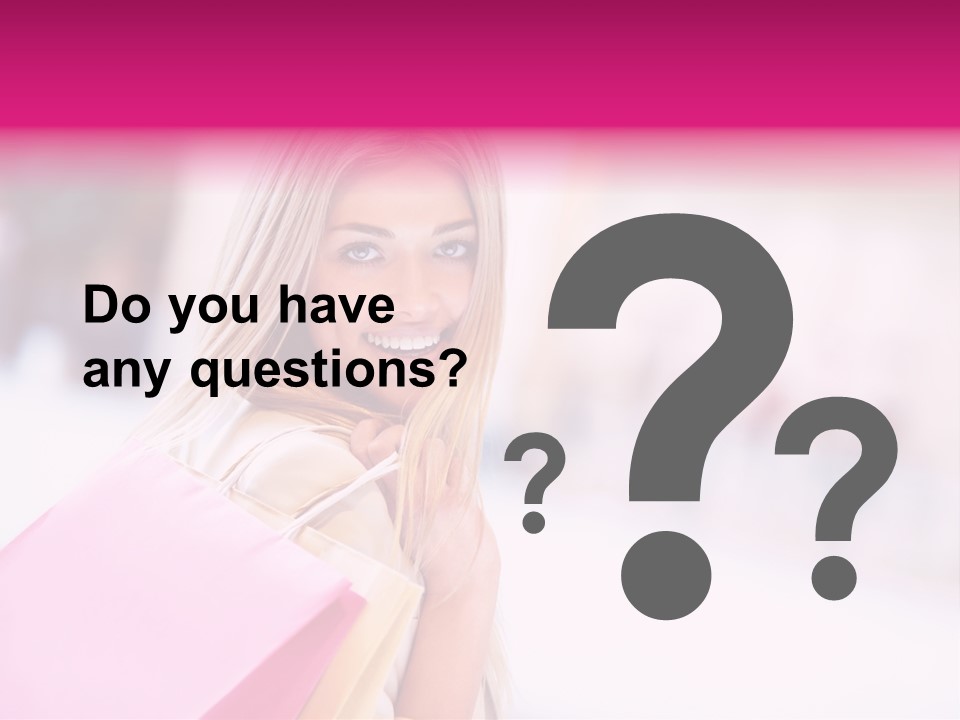 Smiling Woman Girl PowerPoint Template