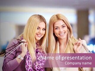 Cute Blond Attractive PowerPoint Template